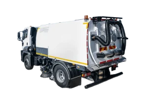 Barredora sobre camión